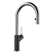 BLANCO Kuhinjska armatura CARENA- S Vario, črn/krom, izgled Silgranit 526172
