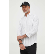 Pamucna košulja Pepe Jeans Crovie za muškarce, boja: bijela, regular, s klasicnim ovratnikom