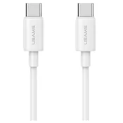USAMS USAMS USB-C NA USB-C KABEL 60W 1M HITRO POLNJENJE ZA TELEFONE BEL, (21980445)