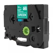 Kompatibilen trak za Brother TZe-735/TZ-735/PT/P-Touch 12mm - bel izpis/zelen trak