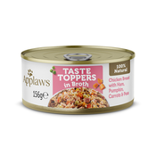 Applaws Taste Toppers probno mješovito pakiranje 8 x 156 g - Piletina sa šunkom, bundevom, mrkvom i graškom