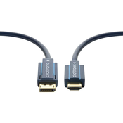 clicktronic DisplayPort / HDMI kabel [1x DisplayPort vtič => 1x HDMI Vtičnica] 15 m modra clicktronic