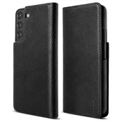 RINGKE Usnjeno etui z zapiralko za Galaxy S22+ Folio Signature, črno