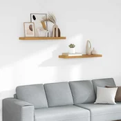 Polica na zidu 2 pcs Bež 90 x 23,5 x 4 cm Konstruirano drvo