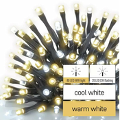 EMOS svjetlosni lanac, 100 LED, 10m, trepcuci, toplo/hladno bijeli