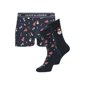 JACK & JONES Boksarice JACSANTA TREES mornarska/rdeča/črna/off-bela
