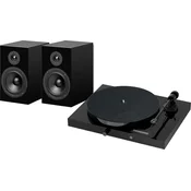 Pro-Ject Juke Box E1 + Speaker Box 5E OM5e High Gloss Piano Black Gramofon komplet (Samo otvarano)