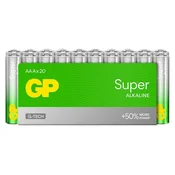 Baterija GP SUPER alkalna LR03 AAA 20 folija