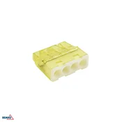 Bemko brezvijačna push-in sponka za vodnike 0,5-2,5 mm2, 4-vodna, 24 A, 450 V BM-E00-PC24-100