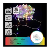 Aigostar - LED spoljni niz 150xLED/8 režima, napajanje 3xAA, dužina 15,3 m, IP44, višebojan