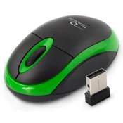 Northix Titanum brezžična 2,4 Ghz optična miška 3D Usb Vulture črna/zelena