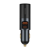 Baseus USB avtopolnilec USB-C vtičnica za vžigalnik QC PD Share Together siva, (21580814)