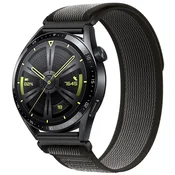 BStrap Velcro Nylon pašček za Xiaomi Amazfit Stratos 2/2S/3, black gray