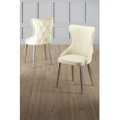 HANAH HOME Set stolica (6 komada) Alpa Cream Chrome