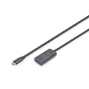 Active kabelski podaljšek, USB 3.0 5Gbps, USB-C - USB-A, 5m