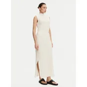 Calvin Klein Poletna obleka K20K208304 Écru Slim Fit