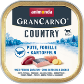 Mokra pasja hrana GranCarno Country - puran, postrv in krompir