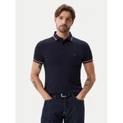 TOMMY HILFIGER Majica  mornarska / burgund / bela