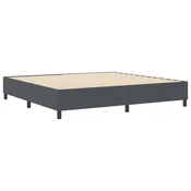 Vidaxl Platforma postelja Temno siva 200 x 200 cm Žametna tkanina
