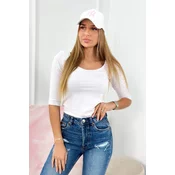 Kesi Round neckline blouse white