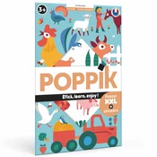 POPPIK Edukativni poster s nalepnicama Otkrica: Farma