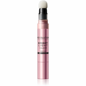 Makeup Revolution London Bright Light Highlighter tekoči osvetljevalec z gobico za nanašanje 3 ml odtenek Beam Pink