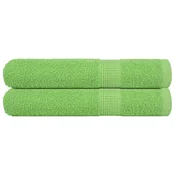 Vidaxl Savna brisače FROGN 2 kosa jabolčno zelene 80x200 cm 360 g/m2