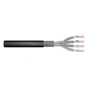 CAT 7 S-FTP outdoor installation cable, 1200 MHz PE, inner Fca (PE), AWG 23/1, 50 m, sx, black