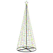 Vidaxl Spiralna LED novoletna jelka s podstavkom EKENAS 250 cm 370 LED