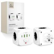 Tech-Protect PCL3X4 utičnica 2x USB / 2x USB-C / 3x električna utičnica, bijela