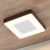 Lucande LED zunanja stropna svetilka Sora, kotna, senzor, IP54 - Sodobni - bela, antracitna - Kovina
