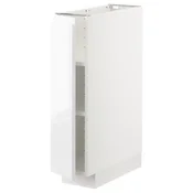METOD Podni element s policama, bela/Voxtorp v. sjaj bela, 20x60 cm