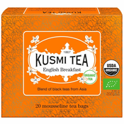 Črni čaj ENGLISH BREAKFAST, 20 muslin čajnih vrečk, Kusmi Tea