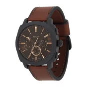 FOSSIL Analogna ura MACHINE kostanj rjava/črna