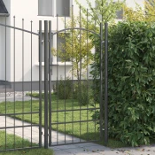 vidaXL vidaXL Vrtna vrata s ključavnico Woerden Siva 200 x 100 cm Jeklo, (5000301146)