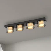 Paul Neuhaus LED stropna svetilka Rika, 70 cm, steklo, z možnostjo zatemnitve - Dnevna soba/jedilnica - Sodobni - črna, črno-prozorna