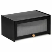 Vilde 229319 - Crna kutija za hleb od bambusa , 45x25x20cm