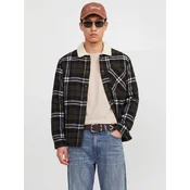 JACK & JONES Jopa iz flisa JJZAC temno rjava/črna/bela