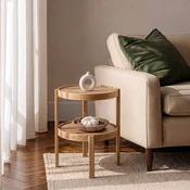 Hanah Home pomocni sto Milan Yuvarlak 45, 45 cm, hrast