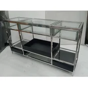 Casa Padrino luxury shop showcase with glass compartments glass counter 153 x 42 x H 88 cm shop fittings showcase shop counter