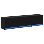 Vidaxl TV omarica Črna Orehovina 165 x 34 x 40 cm Konstruiran les