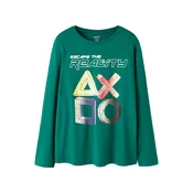 NAME IT Majica NKMLOWEN mornarska / rumena / smaragd / črna