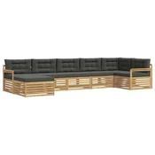 Set vanjskih sofa 7 kom. Bijela i antracit