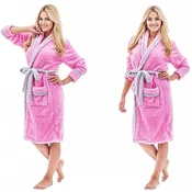 Ženski kopalni plašč debel PINK/GREY