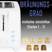 CLATRONIC Toster Clatronic TA 3801 2 rezini 750 W bela, (5000118928)
