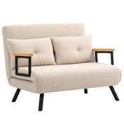 Homestar Sofa postelja za 2 osebi 102x73x81 cm bež