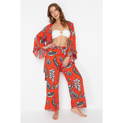 Trendyol Floral Patterned Woven Trousers