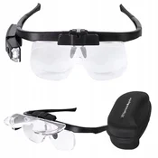 Rosfix Optiview 6v1 Očala Povečevalna Z LED Osvetlitev | USB Polnjenje, 1.5x–4.5x, 3 Zamenljive Leče, Ergonomska, (5000244393)