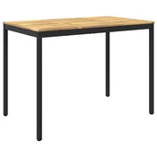 vidaXL Vrtni Bar Miza Bela in črna 147 x 88,5 x 105 cm