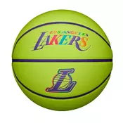 Wilson NBA TEAM NEON LOS ANGELES LAKERS, košarkaška lopta, zelena WZ4037404XB+